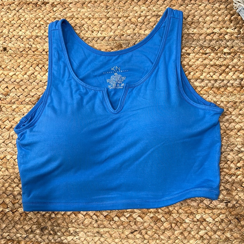 Klassy Network Cropped Tank Top, Size XL
